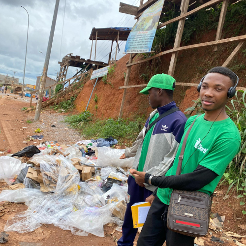 Dorti team in action during waste site visit